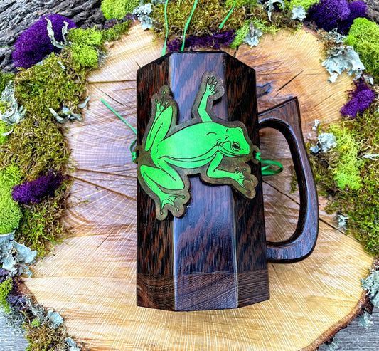 Hair Slide - Two Color Mug Frog Frog