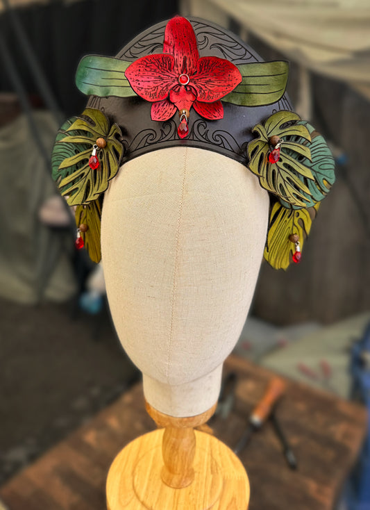 Singularities - Monstera and Orchid Crested Crown